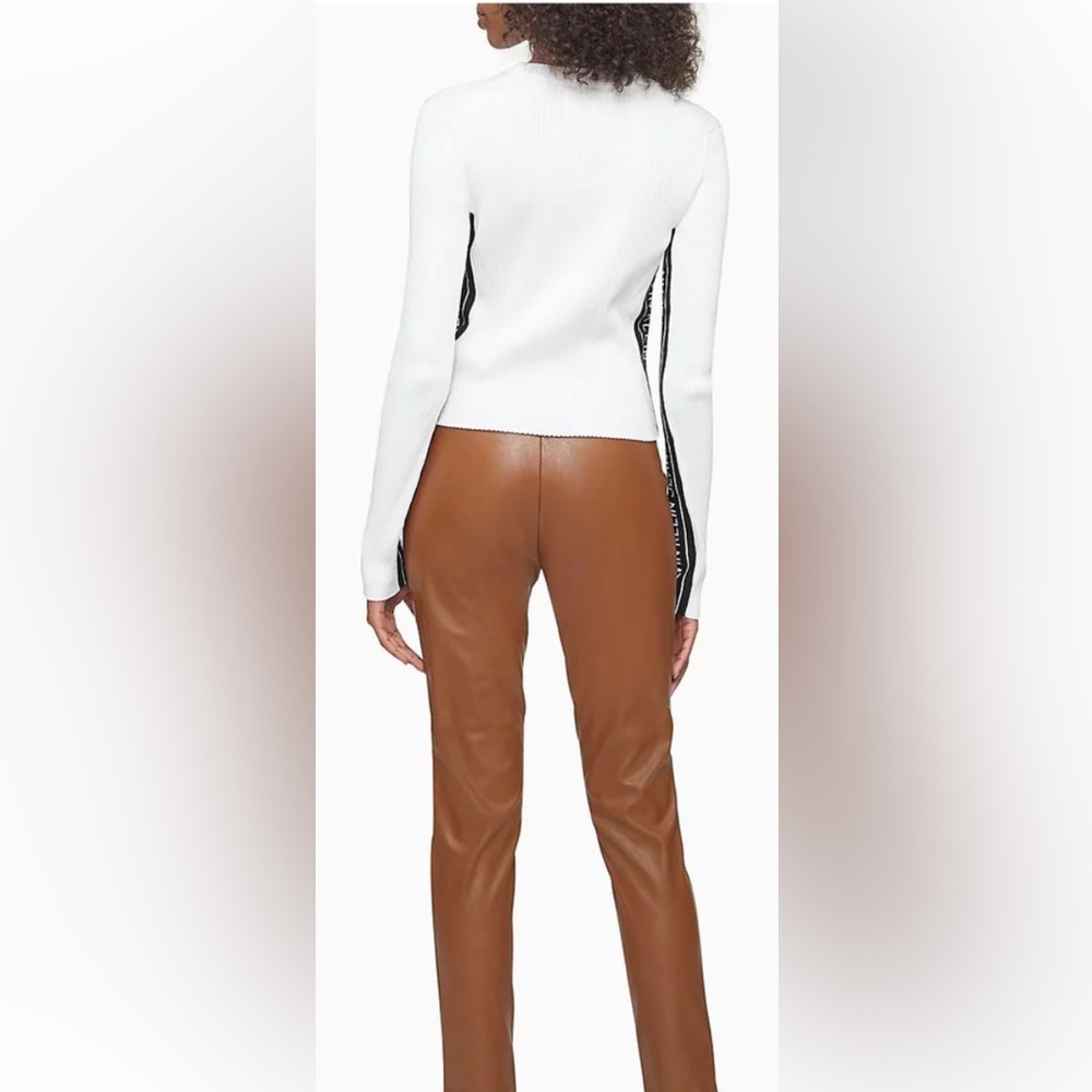 Calvin Klein size 13-14 faux leather cognac